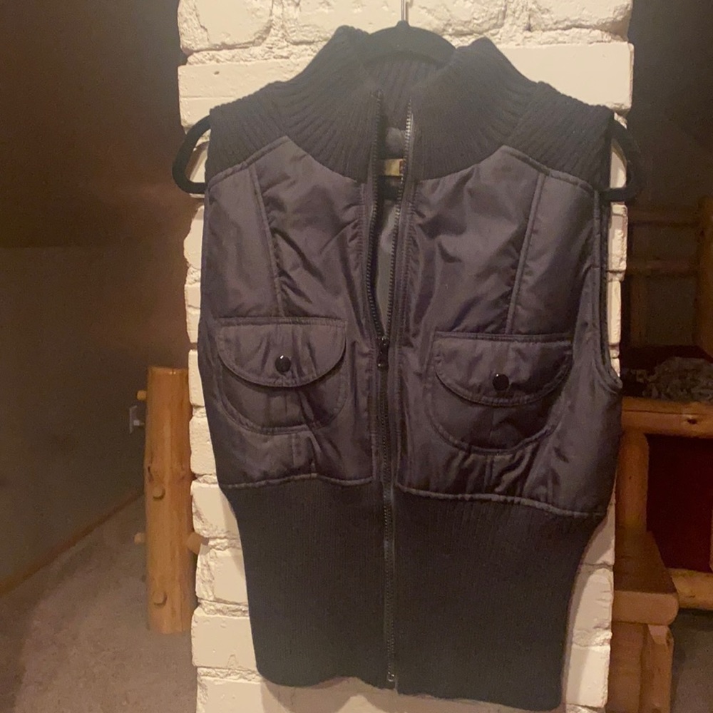 Women’s black casual vest